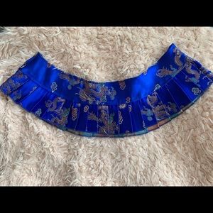 Tiny blue dragon brocade skirt